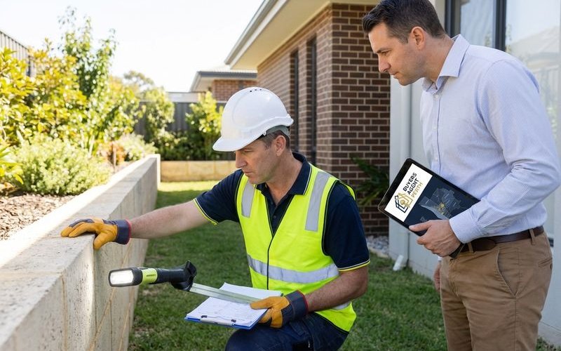 Building inspector examining Perth property