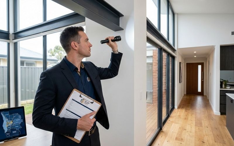 Professional buyers agent reviewing property documents