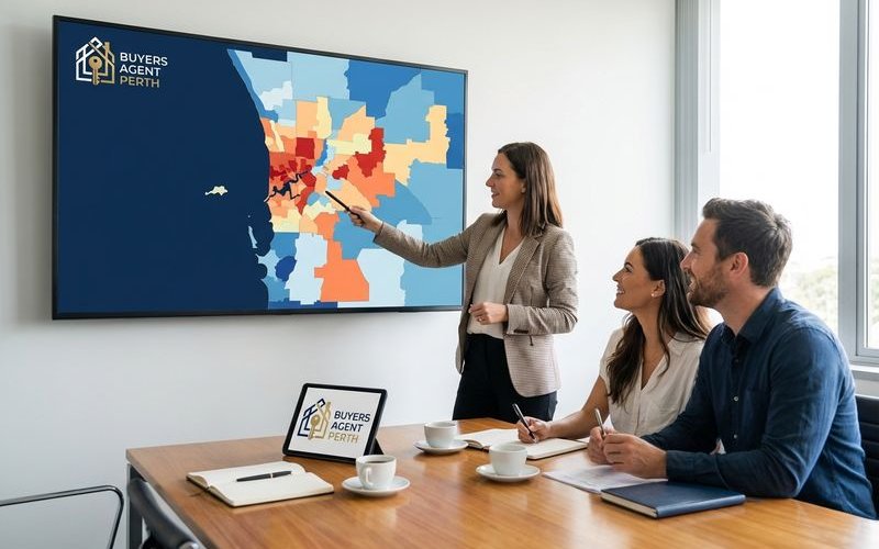 Perth median house price distribution map by region